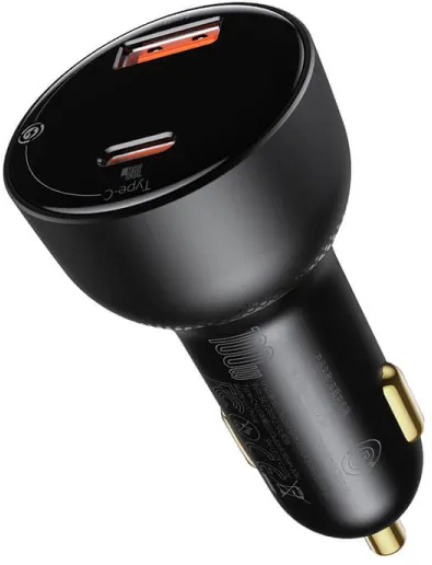 Автомобильное зарядное устройство Baseus Superme Digital Display PPS Dual Quick Charger Car Charger Black (TZCCZX-01) - Фото 1