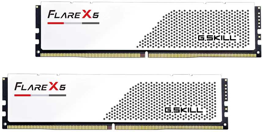 Память DDR G.Skill Flare X5 White DDR5-6400 32GB (2x16GB) (F5-6400J3240G16GX2-FX5W) - Фото 1