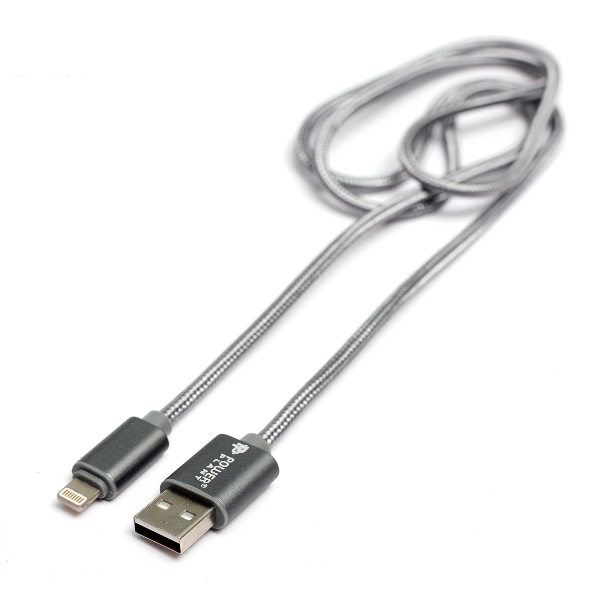 Кабель синхронизации данных PowerPlant Quick Charge USB 2.0 AM – Lightning 1m (KD00AS1288) - Фото 1