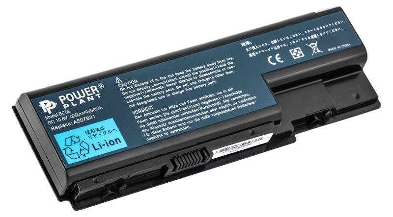 Аккумулятор для ноутбука PowerPlant ACER Aspire 5230 (AR5921LH) 10.8V 5200mAh (NB00000146) - Фото 1