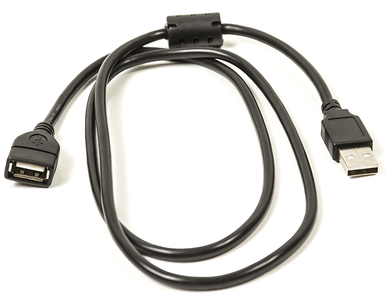 Кабель синхронизации данных PowerPlant USB 2.0 AF - AM 1.0m One ferrite (CA910694) - Фото 1