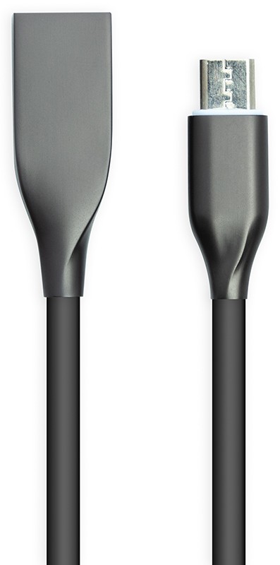 Кабель PowerPlant USB - microUSB 2m Black (CA911233) - Фото 1