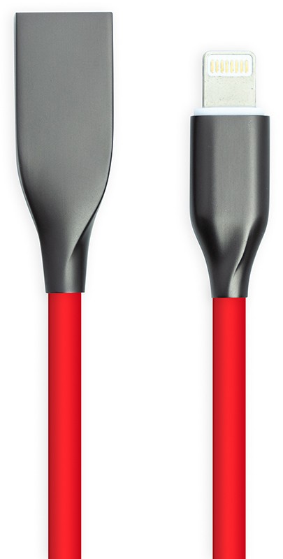 Кабель синхронизации данных PowerPlant USB - Type-C 2m Red (CA911394) - Фото 1