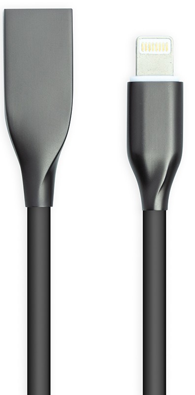 Кабель синхронизации данных PowerPlant USB - Lightning 2m Black (CA911806) - Фото 1