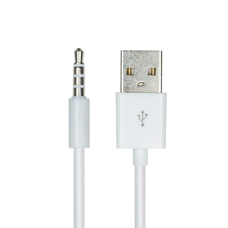 Кабель синхронизации данных PowerPlant USB AM - 4pin Jack 3.5mm for iPod Shuffle 0.15m (CA912827) - Фото 1