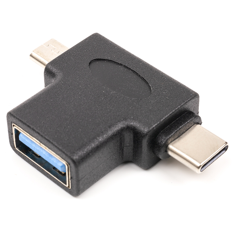 Кабель синхронизации данных PowerPlant USB 3.0 Type-C, microUSB (M)-USB 3.0 OTG AF (CA913121) - Фото 1