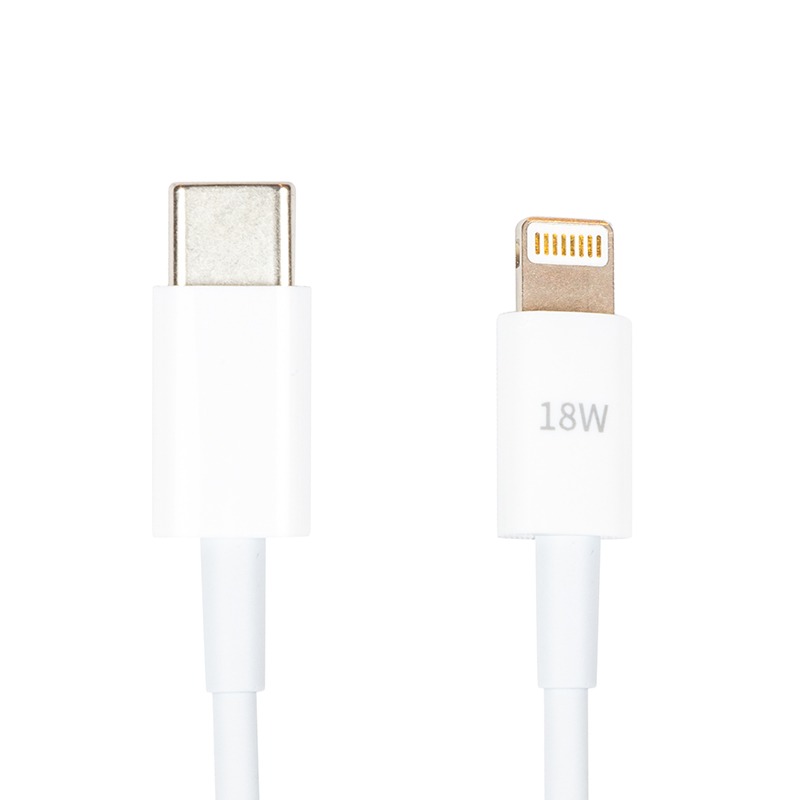Кабель синхронизации данных PowerPlant USB Type-C - Lightning 1m (CA913268) - Фото 1