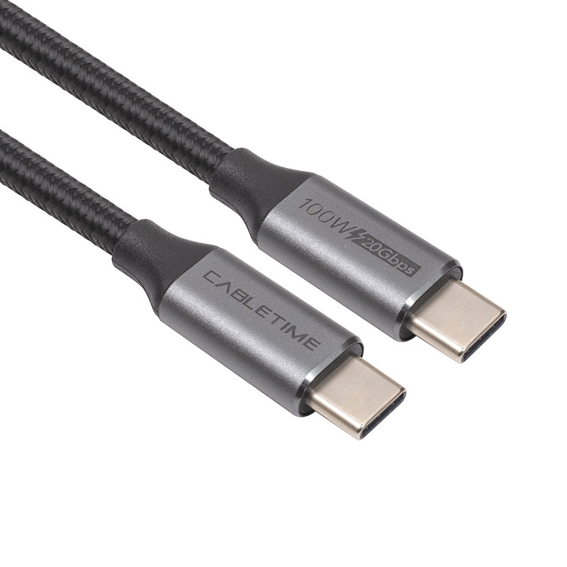 Кабель синхронизации данных Cabletime USB3.1, USB-C - USB-C 2m (CA914234) - Фото 1