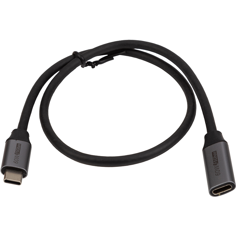Кабель синхронизации данных Cabletime USB 3.0 Type-C (M)-USB Type-C (F) 0.5m (CA913664) - Фото 1