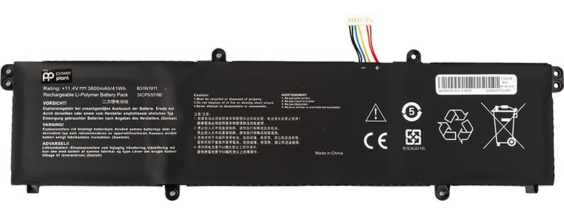Акумулятор для ноутбука PowerPlant для ASUS VivoBook Flip 14 (B31N1911) 11.4V 3600mAh (NB431922) - Фото 1