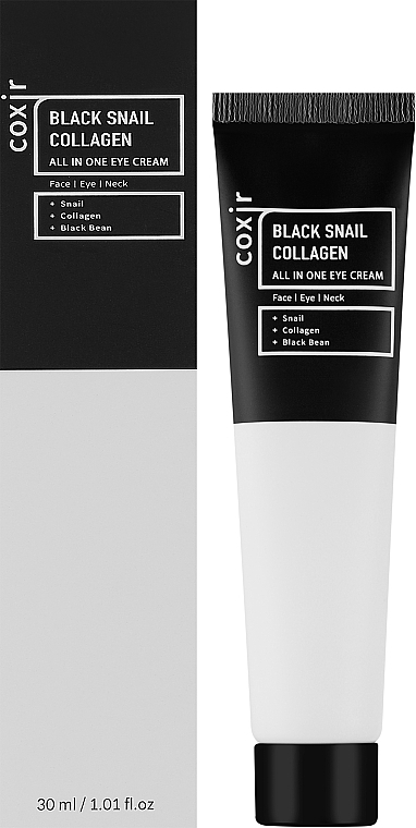 Крем для кожи вокруг глаз Coxir Black Snail Collagen 30 мл (8809080824887) - Фото 1