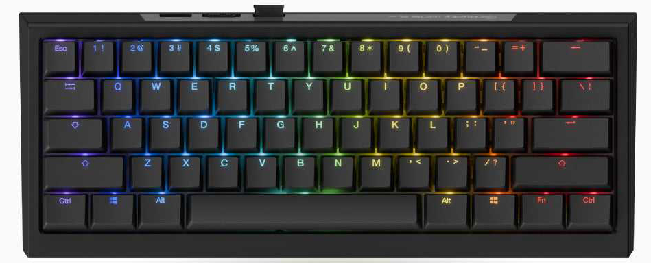 Клавиатура беспроводная игровая Ducky One X Mini(60%) Black