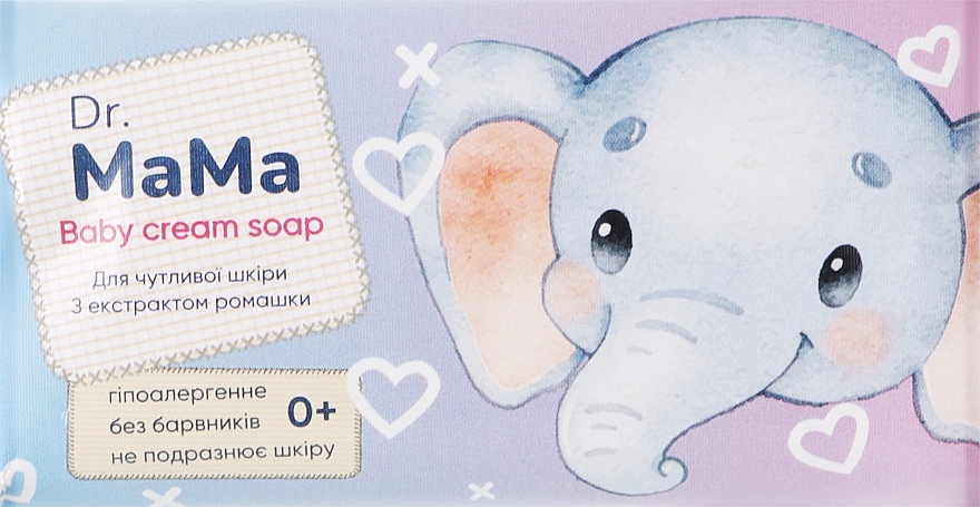 Мыло кусковое детское Dr.MaMa Для чувствительной кожи. С экстрактом ромашки 90 г (4820263230893) - Фото 1