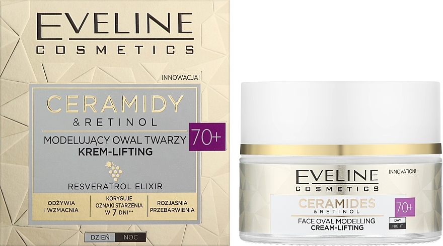 Крем для обличчя EVELINE 70+  Ceramides & Retinol 50 мл (5903416049999) - Фото 1