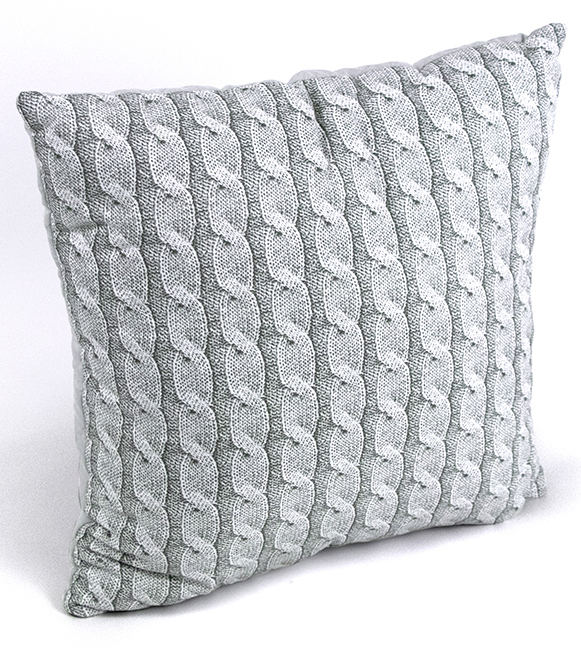 Подушка декоративная Руно 50х50 (Р306.52_Grey Braid) - Фото 1