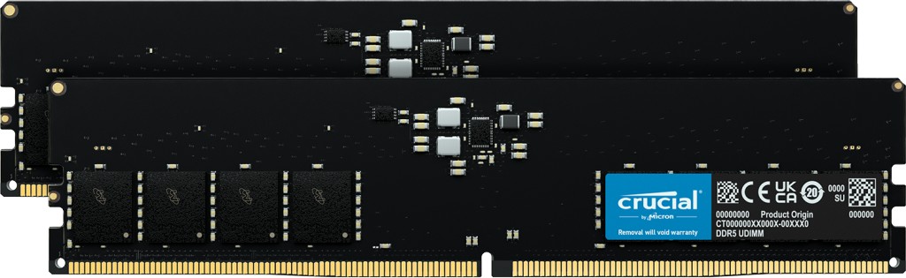 Память DDR Crucial Micron 32GB DDR5-5600 (CT2K16G56C46U5) - Фото 1
