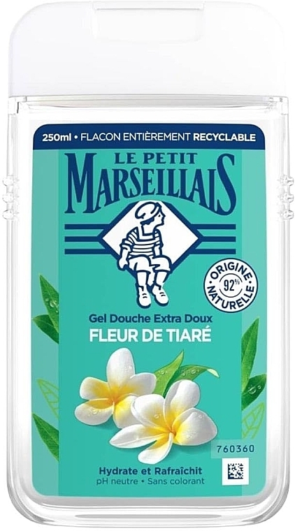 Гель для душа Le Petit Marseillais Цветок Тиаре 250 мл (3574661711539) - Фото 1