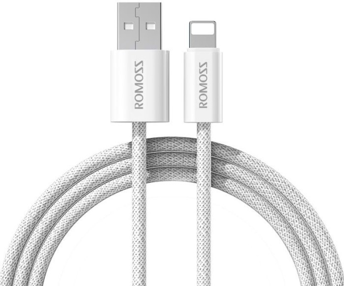 Кабель синхронизации данных Romoss CB1234G USB-Ligh 2.4A 1m White (CB1234G-621-127H) - Фото 1