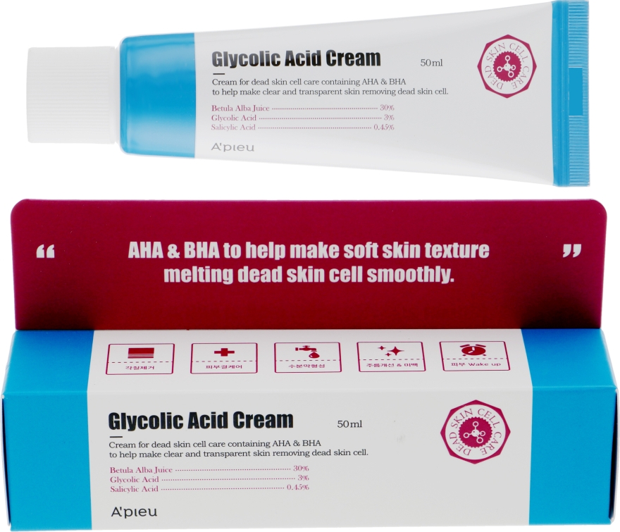 Крем для лица A'pieu Glycolic Acid 50 мл (8809530056738) - Фото 1