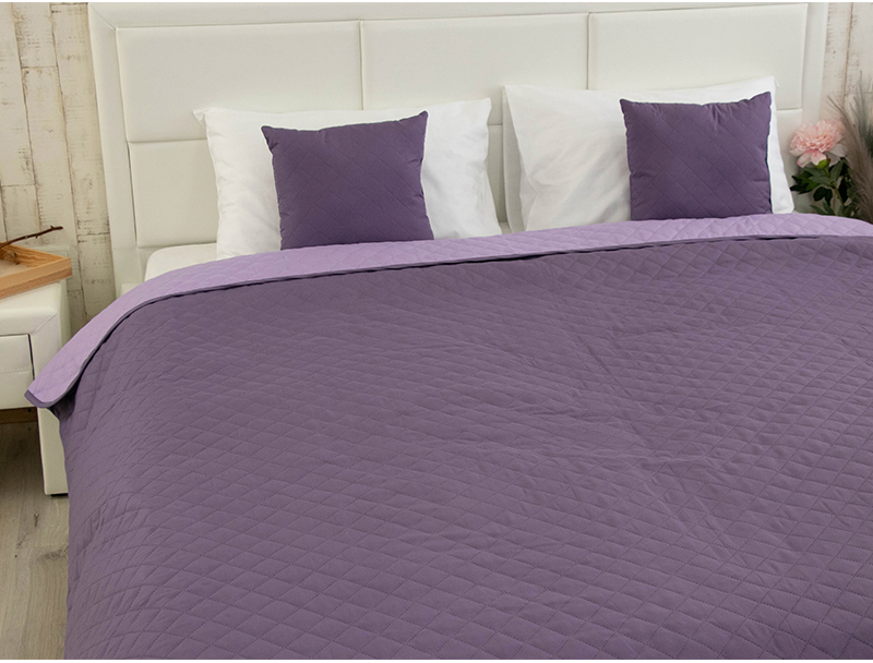 Покрывало двуспальное Руно 220х240 Violet сиренево-ежевичное (330.52У_Violet) - Фото 1
