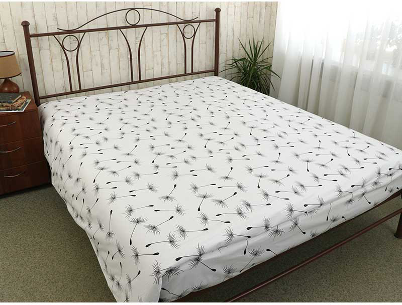 Простирадло полуторне Руно 143х215 бязь (71.114Б_Fly white) - Фото 1