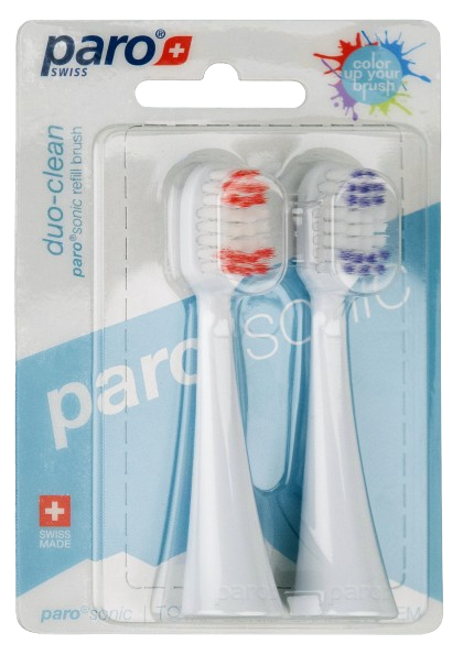 Насадка для зубной щетки Paro Swiss paro sonic duo-clean, 2 шт. NEW (7.762) - Фото 1