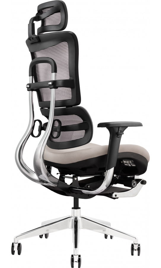 Кресло офисное GT Racer X-802L Bright Gray (W-20 B-40) - Фото 1