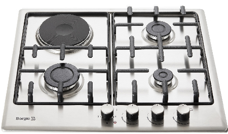 Варочная панель комбинированная Borgio 6630 FFD Inox - Фото 1