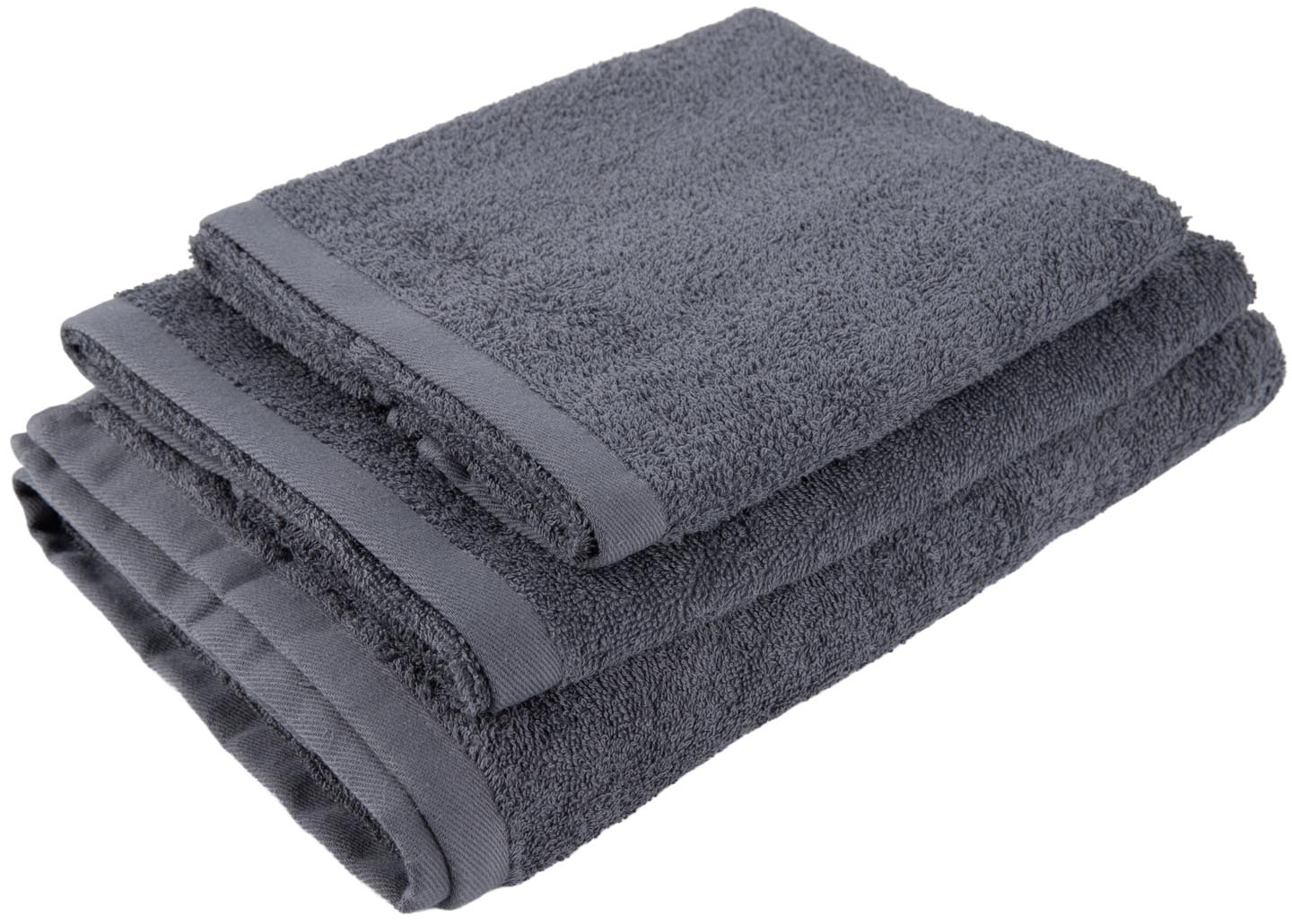 Набор полотенец GM Textile Серый махровый 3 шт. (70х140, 50х90, 40х70) - Фото 1