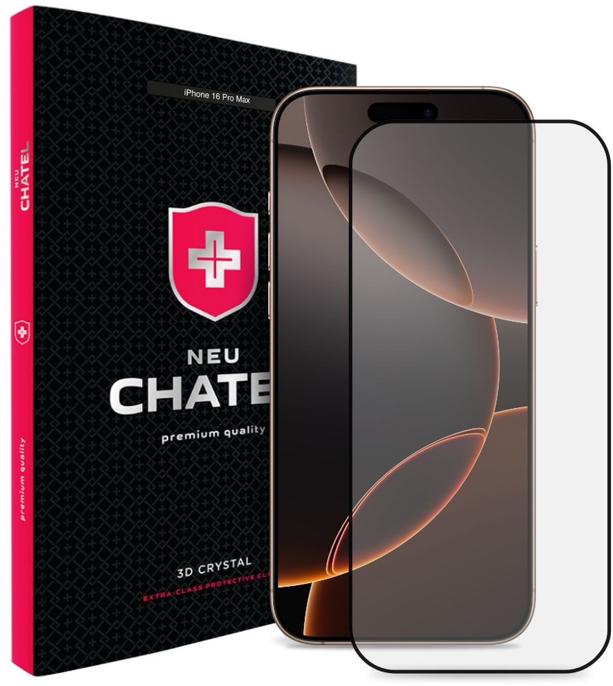 Купить Защитное стекло для смартфона NEU Chatel Corning Gorilla Glass with Mesh for iPhone 16 Pro Max Front Black (+NEU3D16PMB) - Фото 1 Защитное стекло для смартфона NEU Chatel Corning Gorilla Glass with Mesh for iPhone 16 Pro Max Front Black (+NEU3D16PMB) - Фото 1