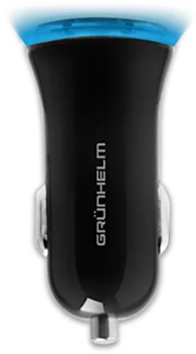 Автомобильное зарядное устройство Grunhelm 5V 2.4А Black (GCC-13L) - Фото 1
