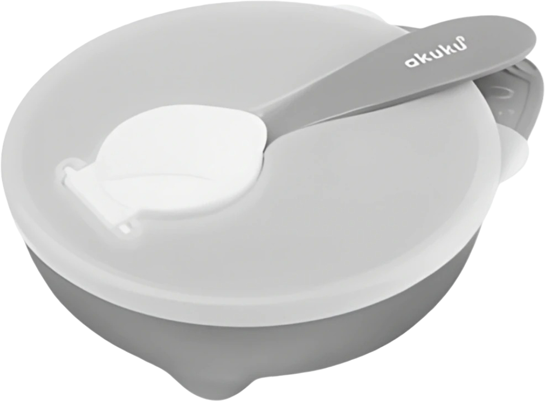 Тарелка для малыша Akuku Gray (A0425) - Фото 1