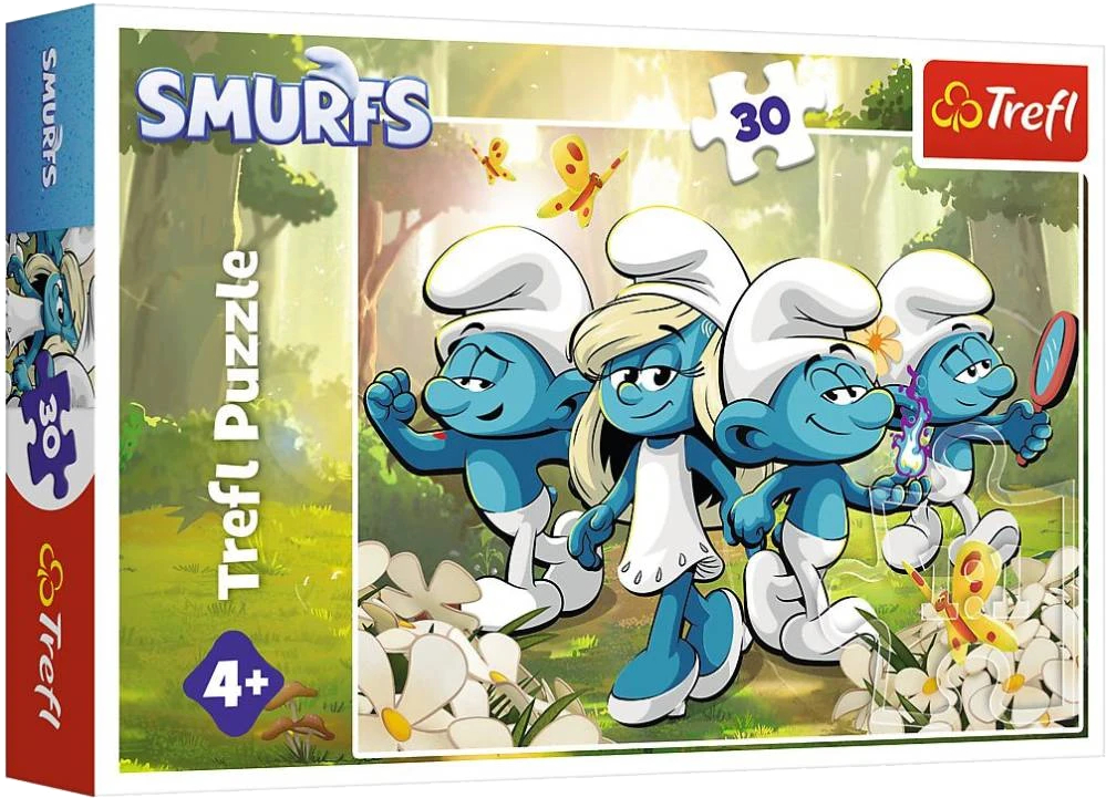 Пазли (3-4 роки) Trefl The Smurfs Пригоди смурфіків 30 ел. (5900511183177) - Фото 1