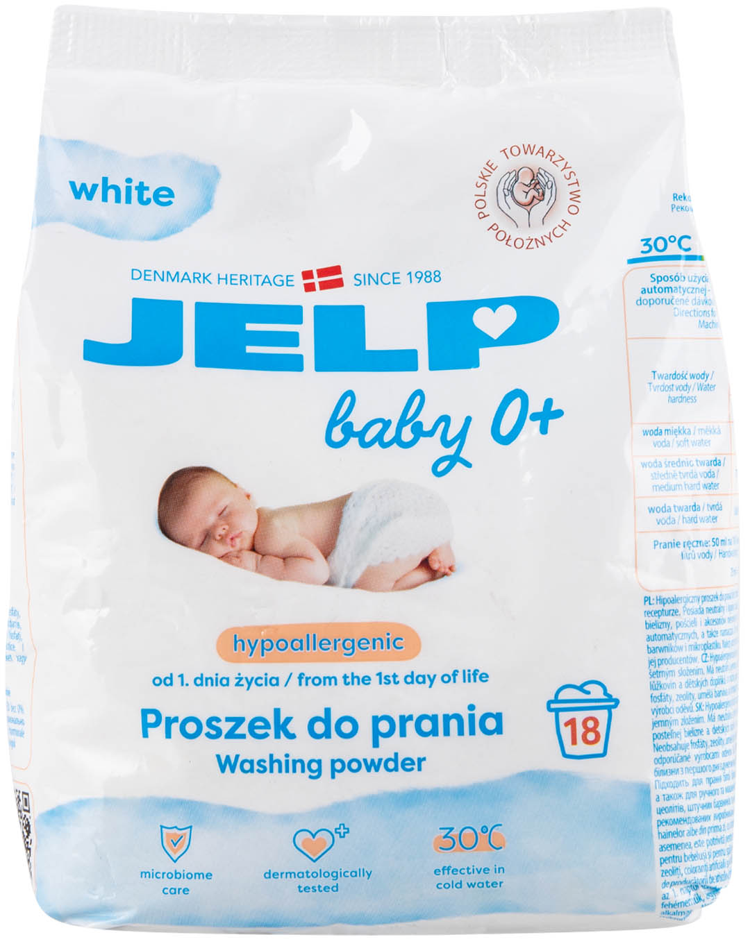 Стиральный порошок JELP Baby 0+ Гипоаллергенный для белых вещей 18 стирок, 1,35 кг.(98007) - Фото 1