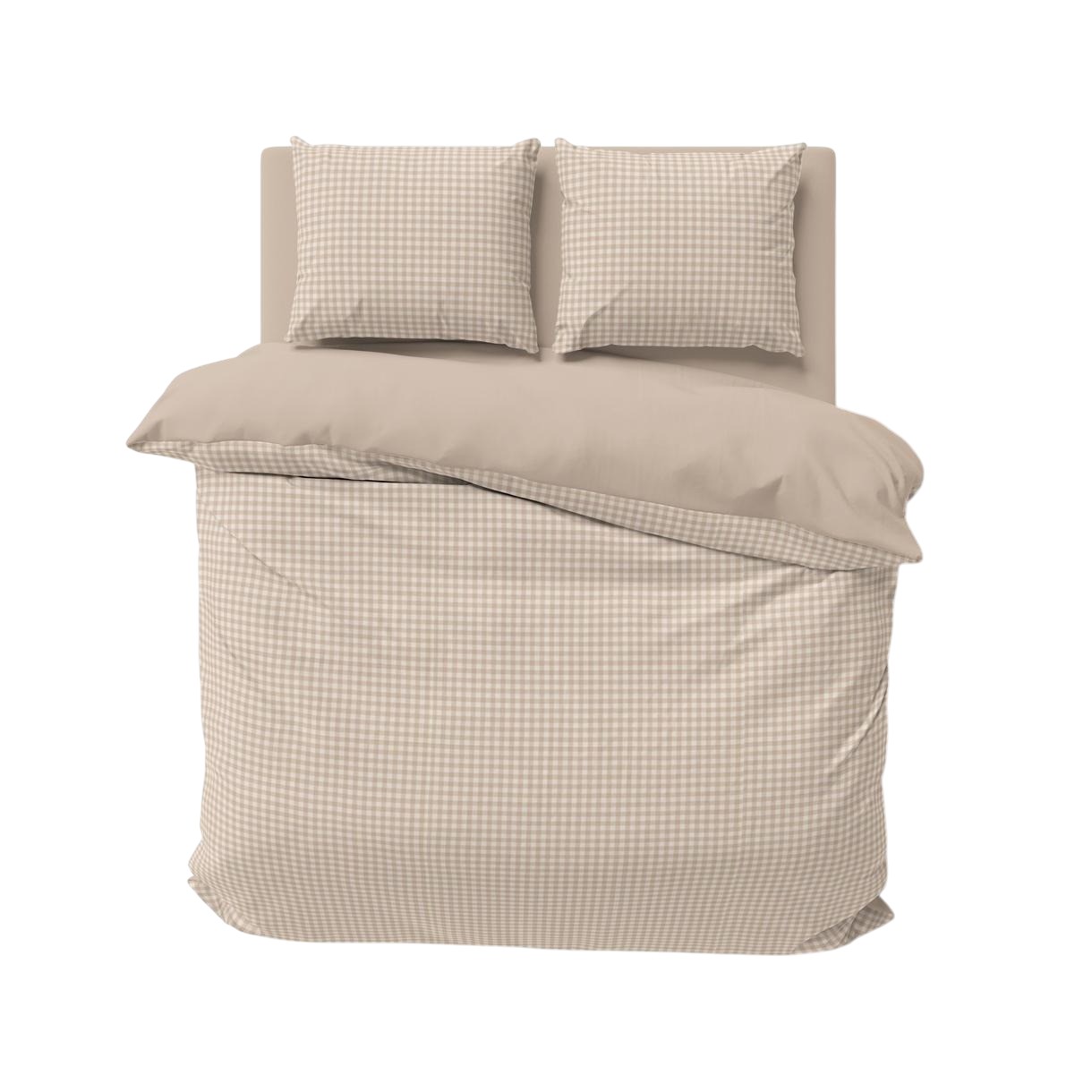 Комплект постельного белья Lelit Бязь Бежевый Евро B-1173 (1196540) - Фото 1