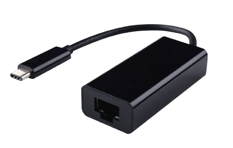 Переходник USB-C - Ethernet Cablexpert USB 3.1 Type-C to LAN 0.15 m Black (A-CM-LAN-01) - Фото 1