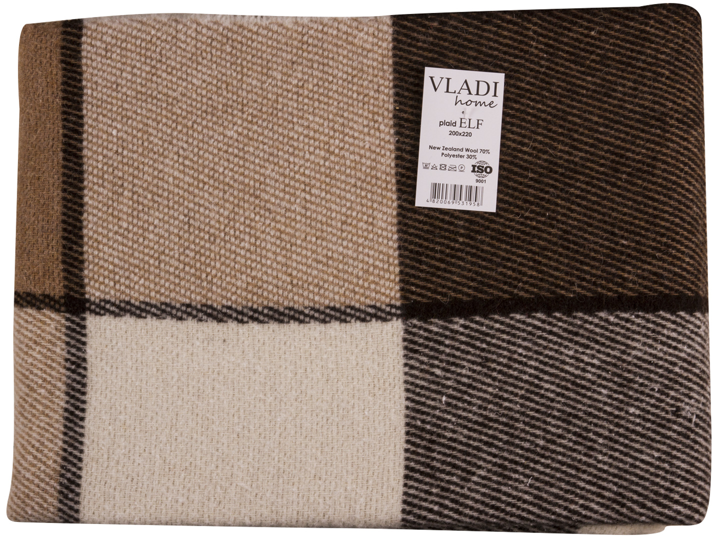 Купити Плед євро Ельф Liam біло-бежево-коричневий 200х220. - Фото 1 Плед євро Ельф Liam біло-бежево-коричневий 200х220. - Фото 1