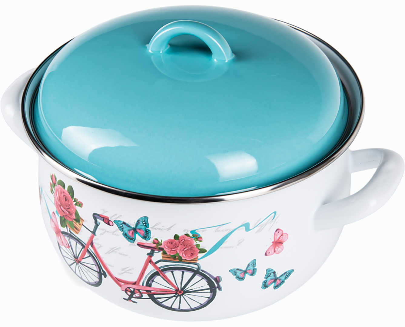 Кастрюля Gusto Велопутешествие 22 см 5,1 л (GT-T-122-VM) - Фото 1