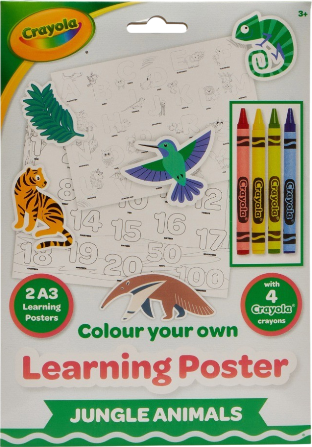 Набор для рисования Crayola Учебные плакаты: Джунгли с карандашами (15756) - Фото 1