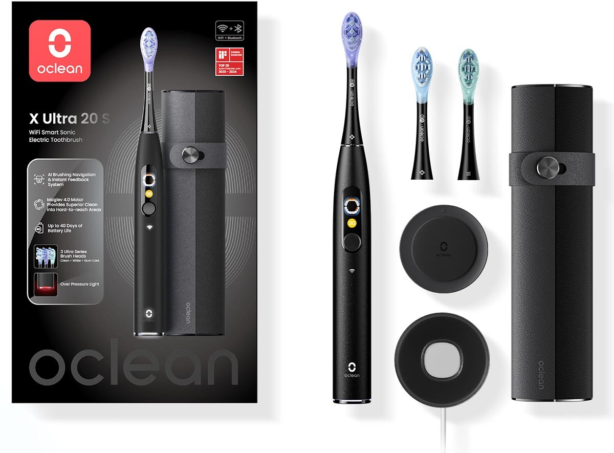 Зубная щетка электрическая Oclean X Ultra 20 Set Black - Фото 1