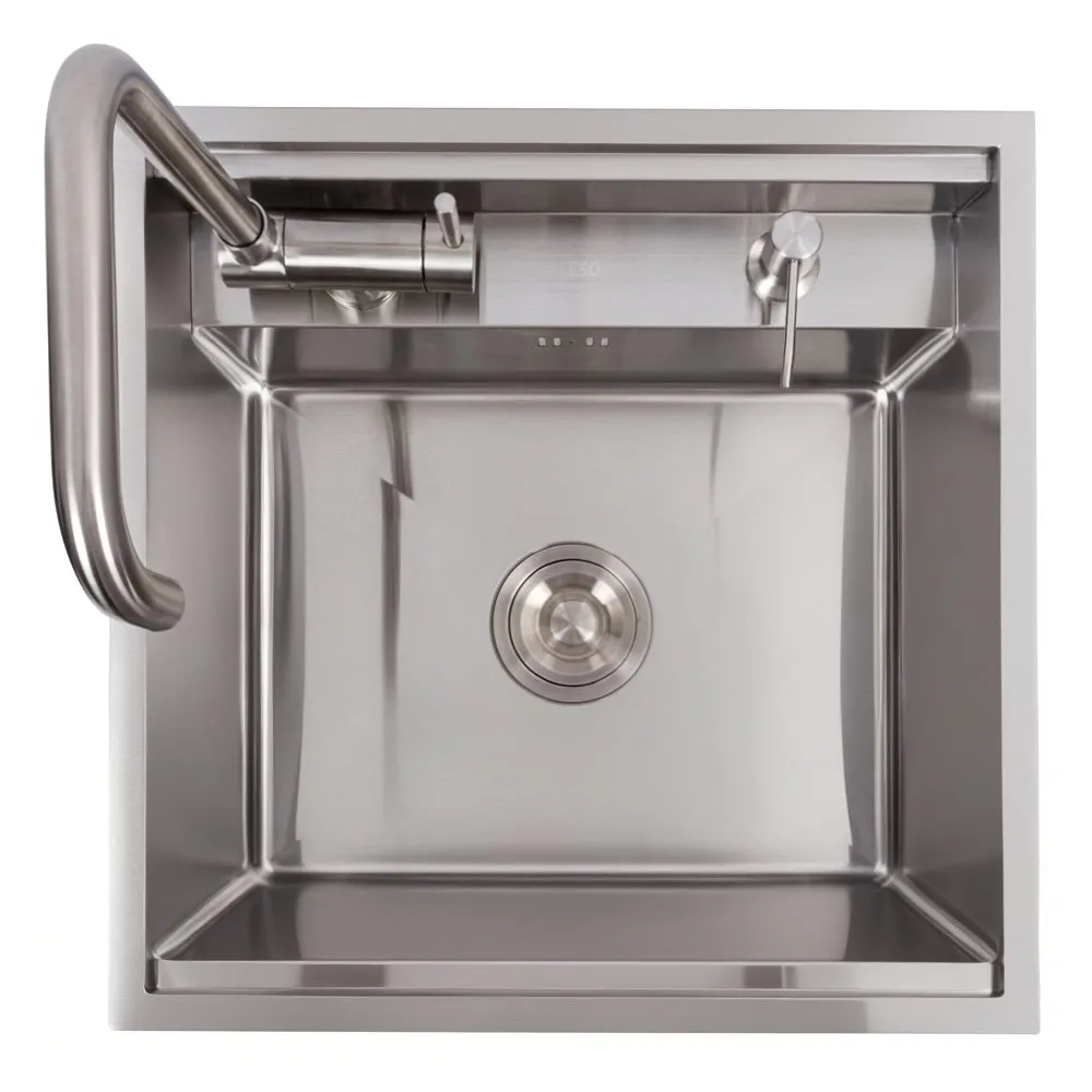 Мийка кухонна VALESO CM 50x50 прихована нержавійка Handmade (змішувач в комплекті) - Фото 1