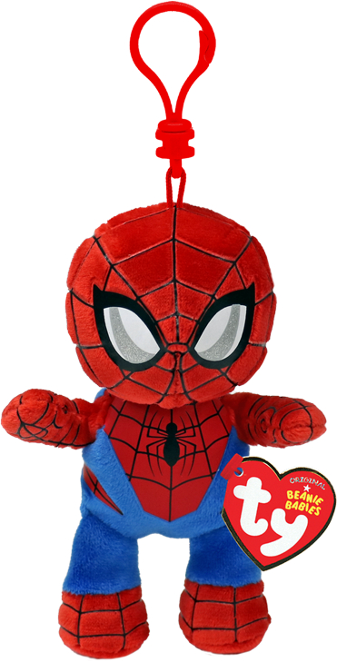 Мягкая игрушка брелок TY Marvel Человек-паук 12 см (34010) - Фото 1