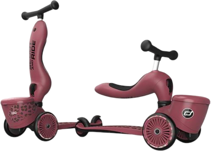 Трёхколёсный самокат Scoot&Ride Highwaykick-1 Lifestyle Вишневый (SR-210621-WILDCAT) - Фото 1