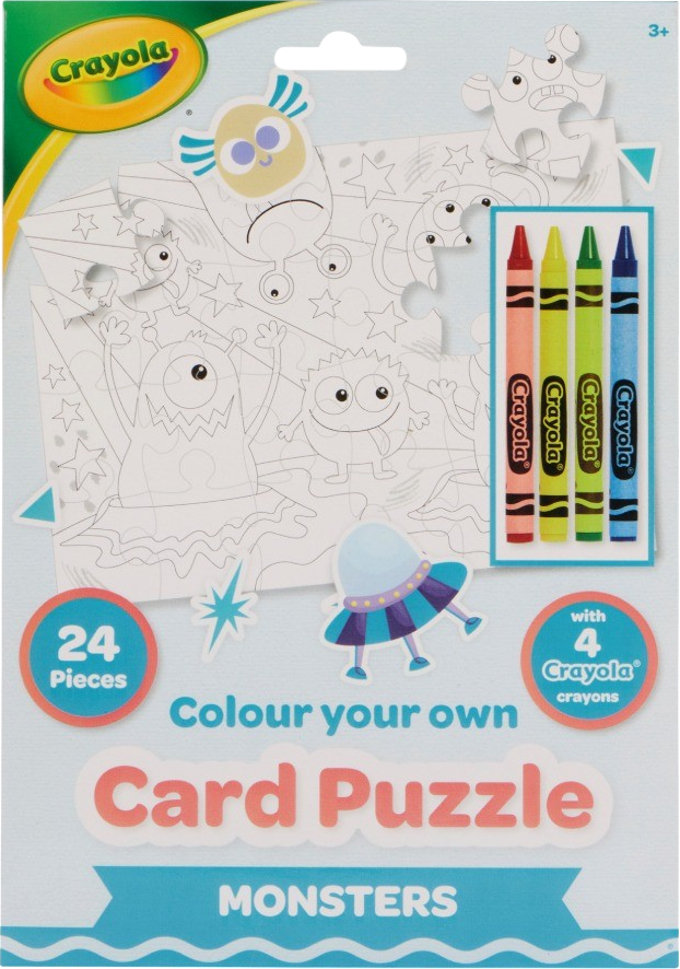 Пазли картонні (3-4 роки) Crayola Монстри з олівцями (15919-A) - Фото 1