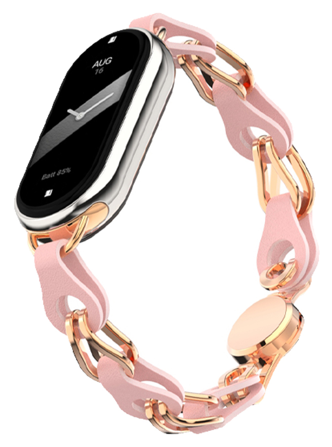 Ремінець для фітнес-браслету Armorstandart Chain Wristband for Xiaomi Smart Band 10/9/8 Pink (ARM86888) - Фото 1