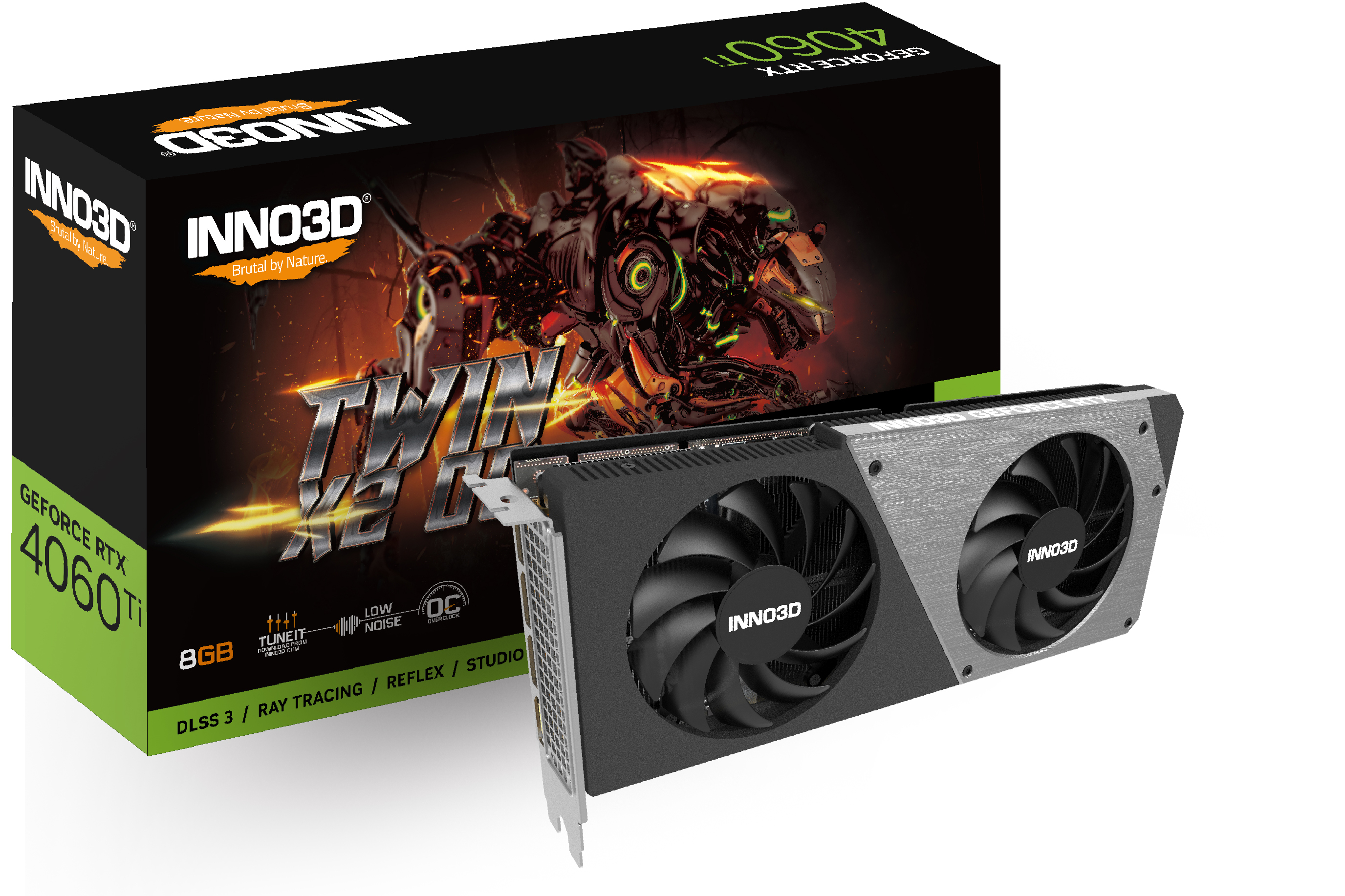 Видеокарта Inno3D RTX 4060 Ti Twin X2 (N406T2-08D6-171153N) - Фото 1