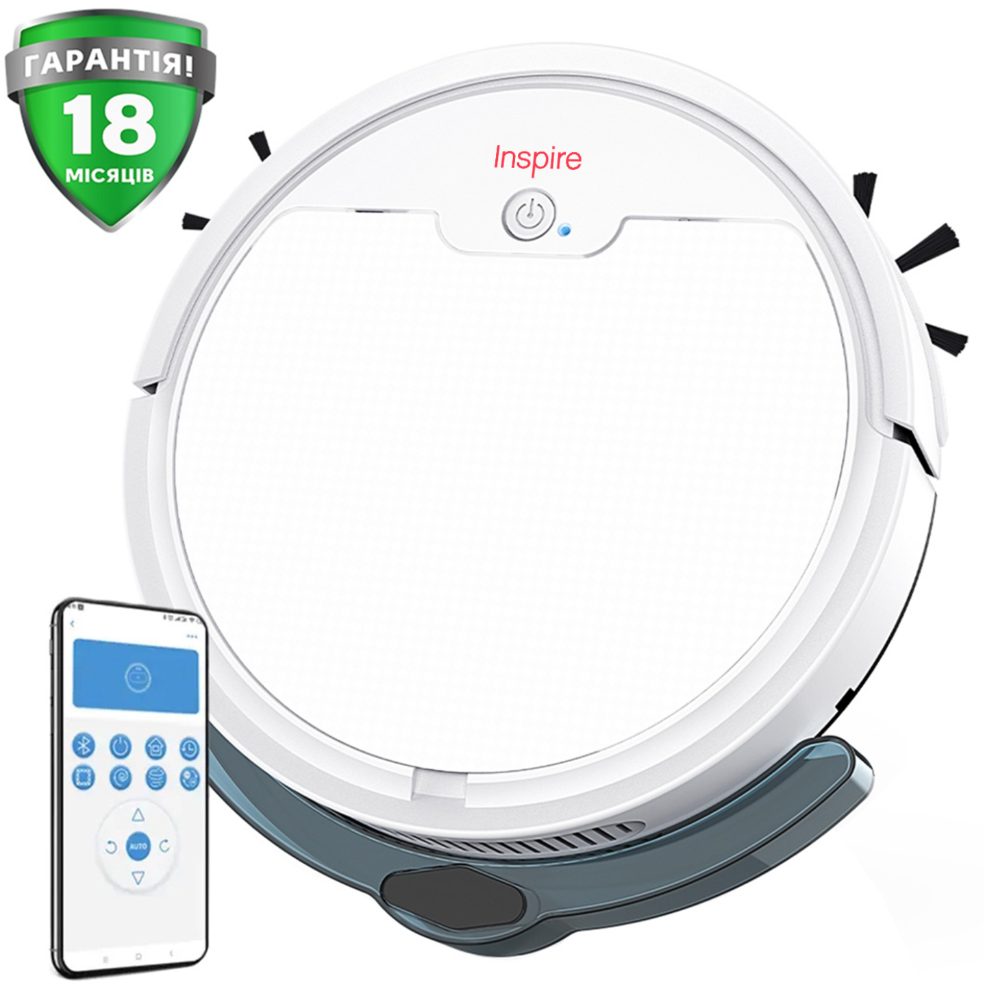 Робот-пилосос миючий INSPIRE B8S-max White - Фото 1