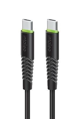 Кабель синхронизации данных Intaleo CBFLEXTT0 Type-C Type-C 60W 0,2m Black (1283126559495) - Фото 1