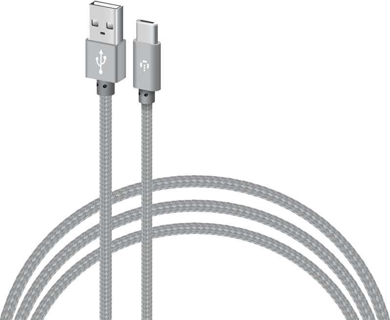 Кабель синхронизации данных Intaleo CBGNYT2 USB-USB Type-C 2m Grey (1283126489143) - Фото 1