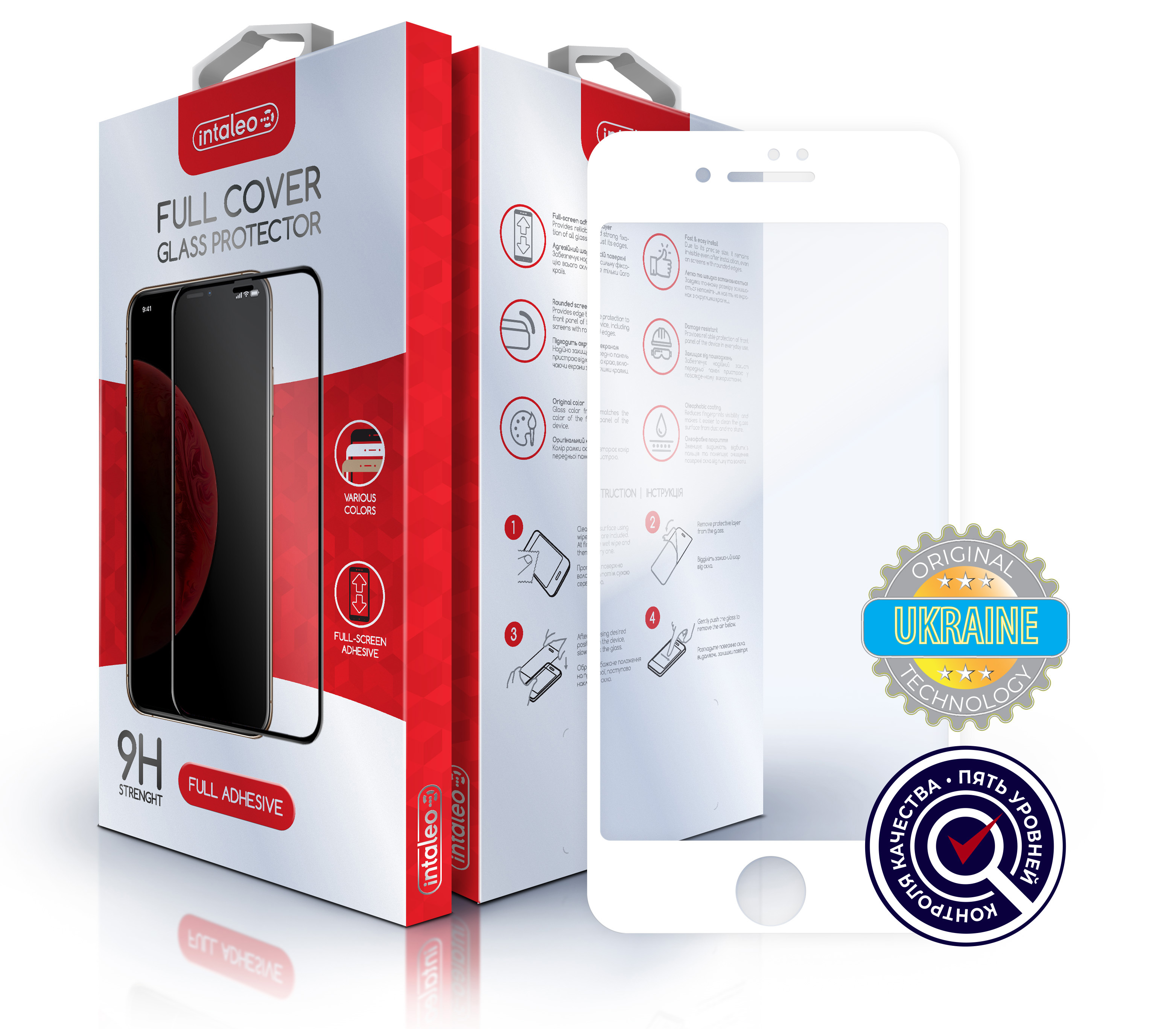 Защитное стекло для смартфона Intaleo Full Glue for Apple IPhone 5 (1283126514654) - Фото 1